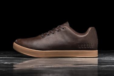 Nobull Leather Women's Trainers Brown | Australia (UV3804)